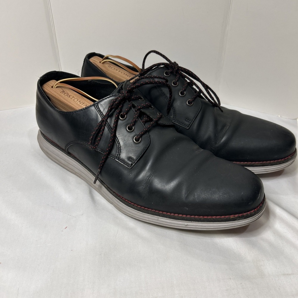 Men's Black Original‎ Grand Energyweave Perforated Plain Toe Oxfords Size 11.5